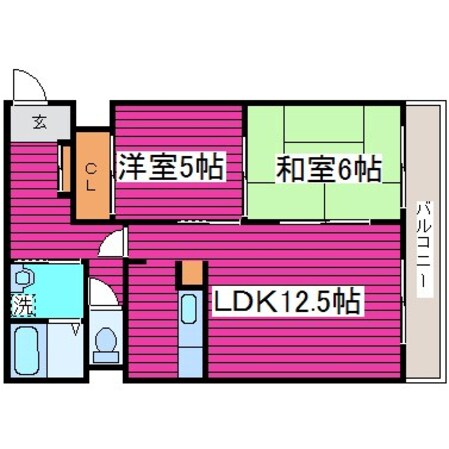 新道東駅 徒歩18分 3階の物件間取画像